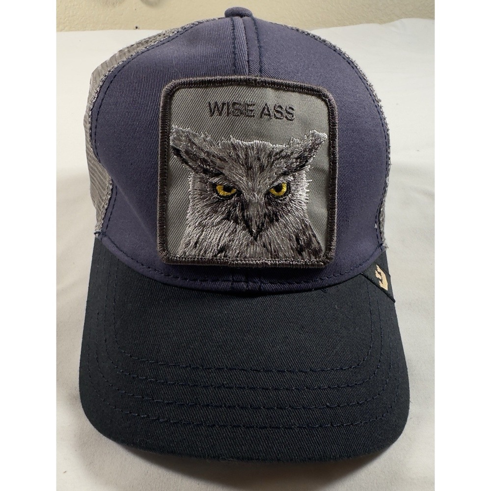 Goorin Bros Trucker Hat Wise Ass Owl Gray Mesh Snapback The Farm
